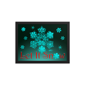 Framed Let It Snow Poster