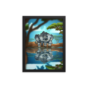 Framed Elephant Friends Poster