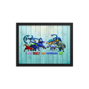 Framed Dinosaurs Poster