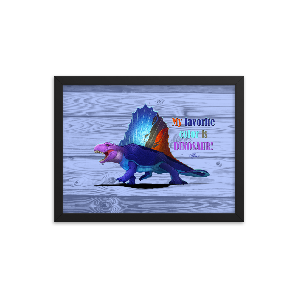Framed Dimetrodon Poster
