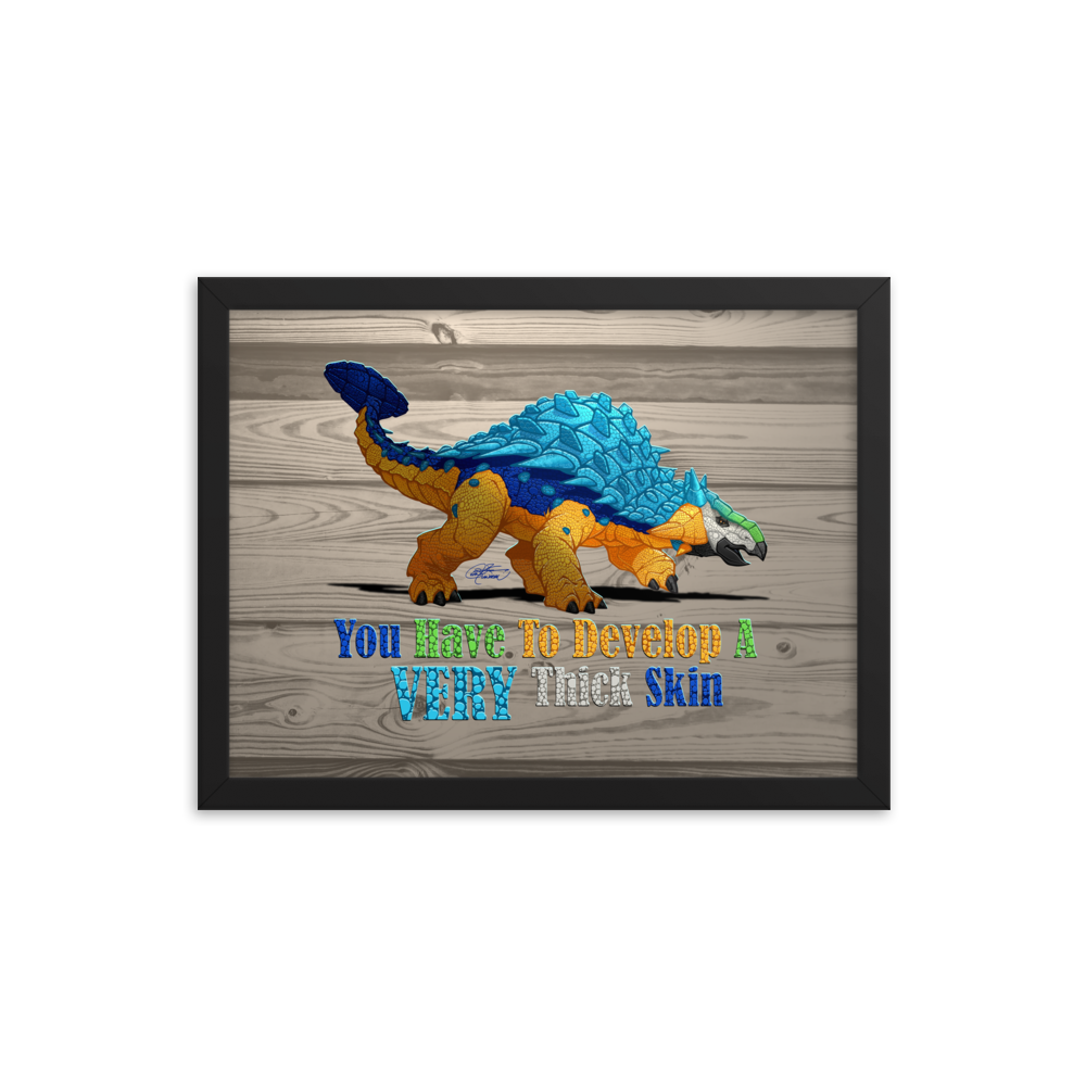 Framed Ankylosaurus Poster