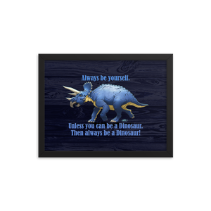 Framed Triceratops Poster