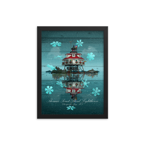 Framed Thomas Point Shoal Lighthouse Poster