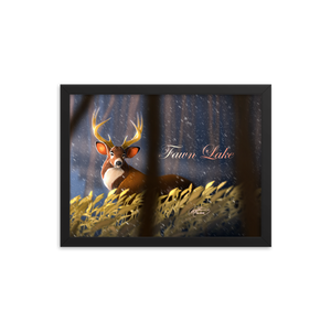 Framed Fawn Lake Poster