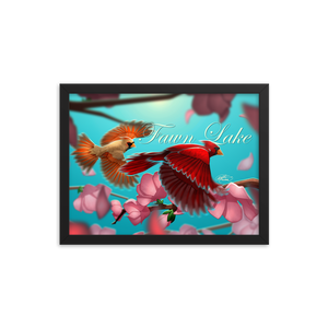 Framed Fawn Lake Cardinals Poster