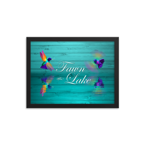 Framed Fawn Lake Hummingbirds Poster