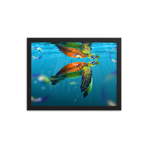 Framed Sea Turtle Poster
