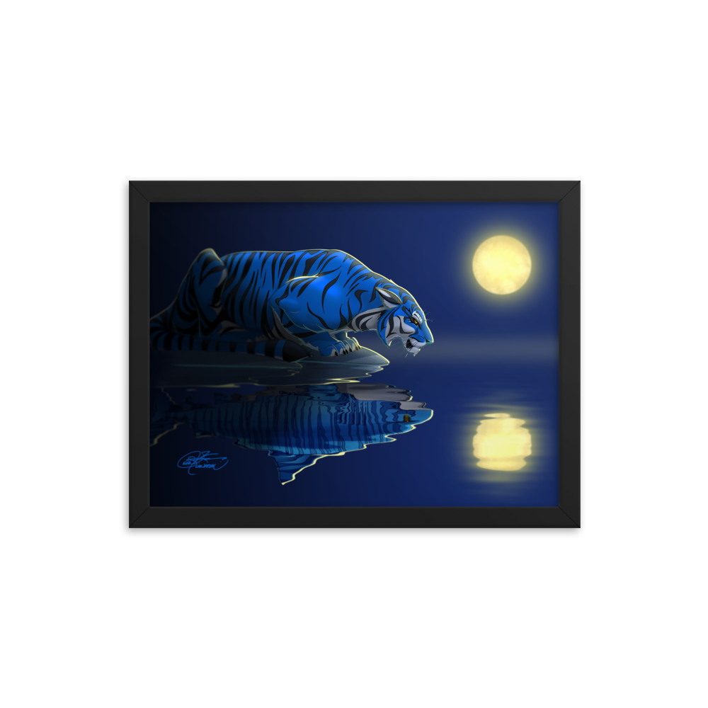 Framed Tiger/Shark Poster