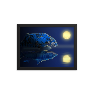 Framed Tiger/Shark Poster