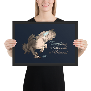 Framed Unicorn Pegasus Poster