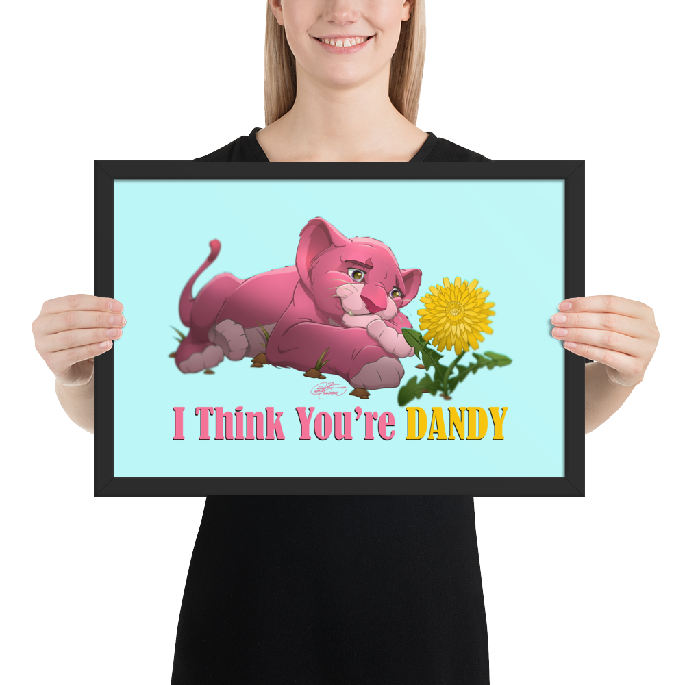 Framed Dandy Lion Poster