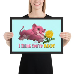 Framed Dandy Lion Poster