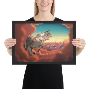 Framed Pegasus Unicorn Poster