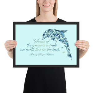 Framed Dolphin Collage Poster