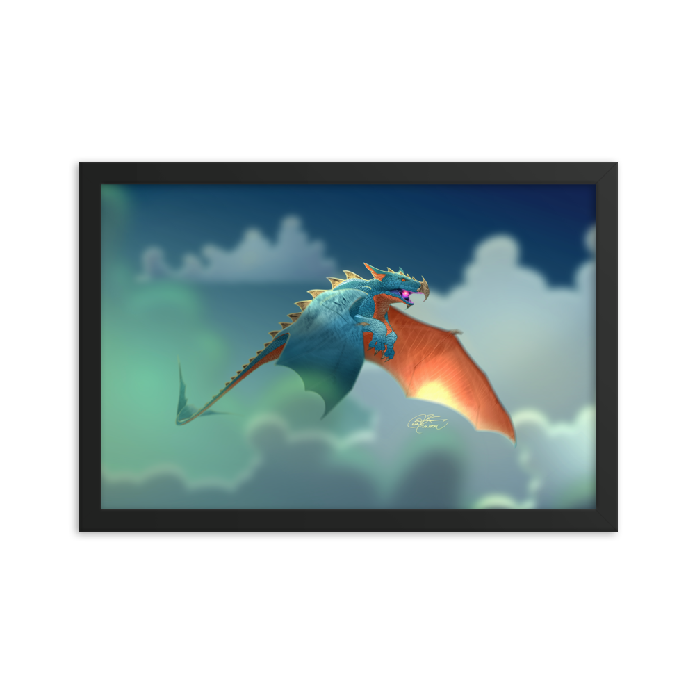 Framed Dragon Poster