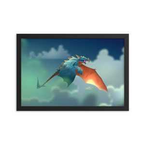 Framed Dragon Poster