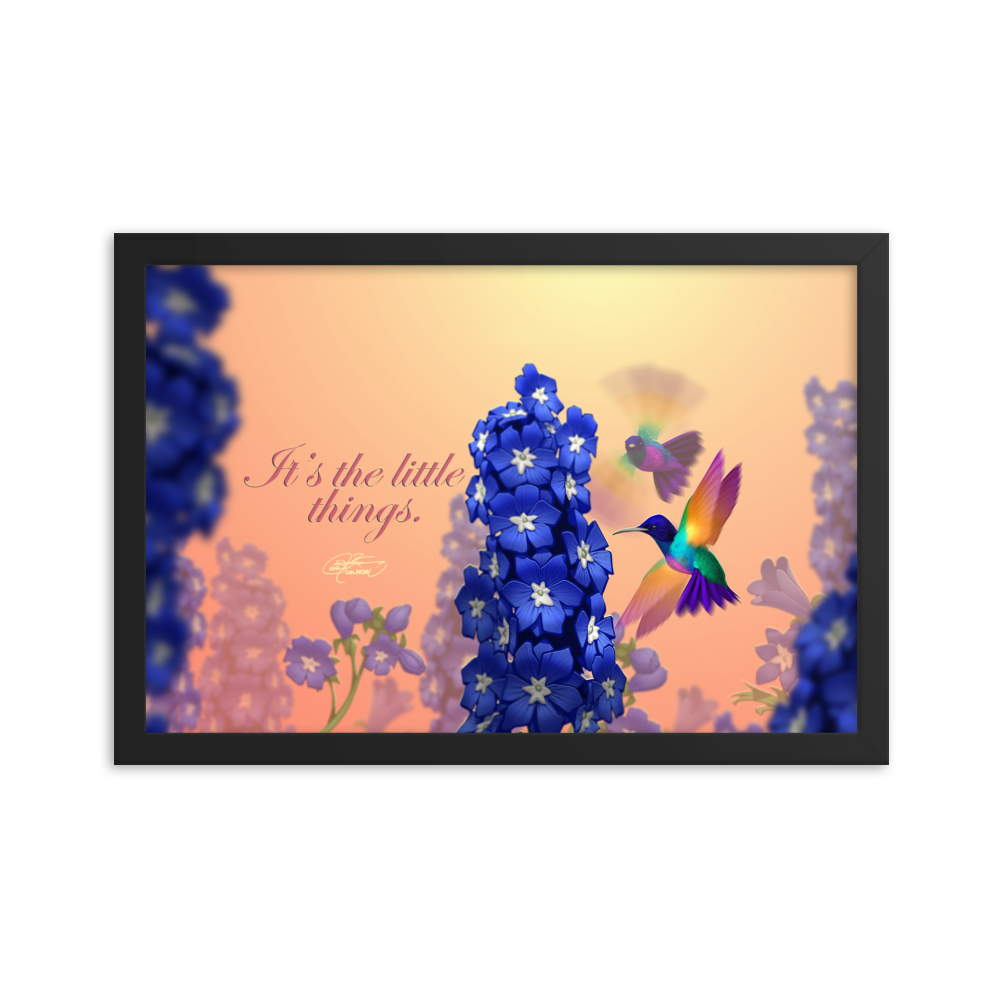 Framed Hummingbirds Poster
