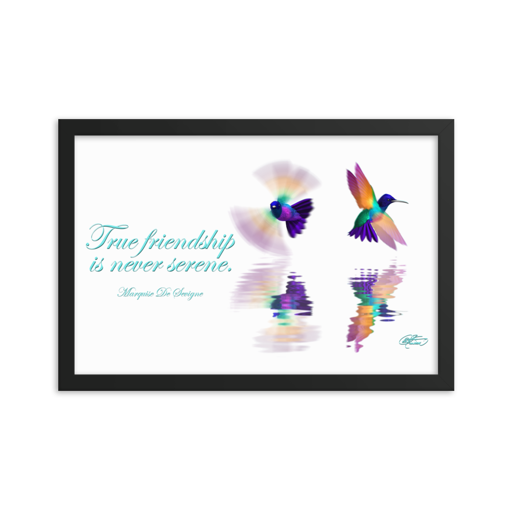 Framed Hummingbirds Poster