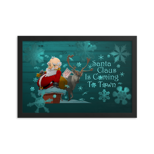 Framed Santa Christmas Poster