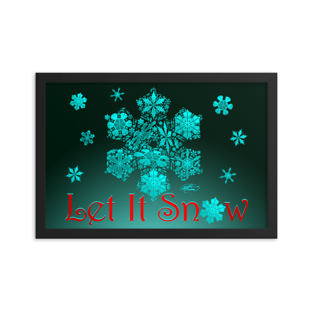 Framed Let It Snow Poster