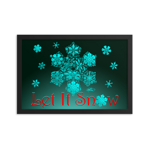 Framed Let It Snow Poster