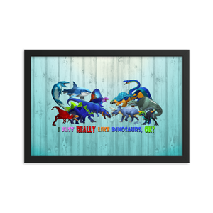 Framed Dinosaurs Poster