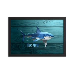 Framed Megalodon Poster