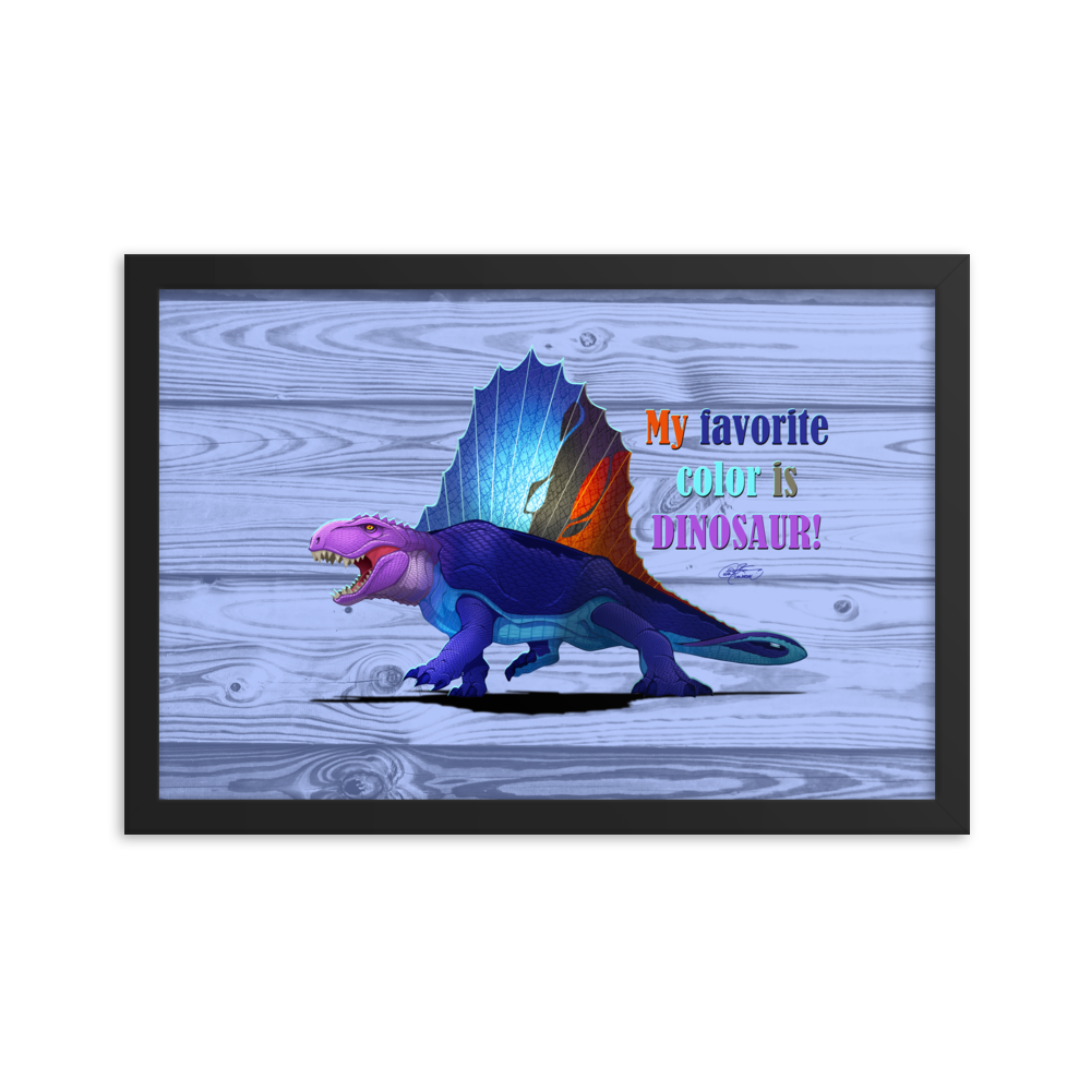 Framed Dimetrodon Poster