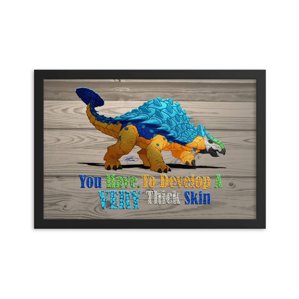 Framed Ankylosaurus Poster