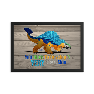 Framed Ankylosaurus Poster