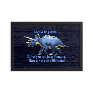 Framed Triceratops Poster