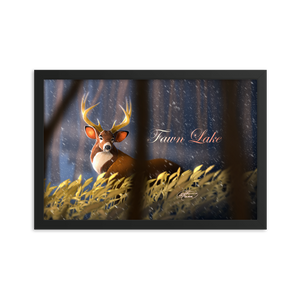 Framed Fawn Lake Poster
