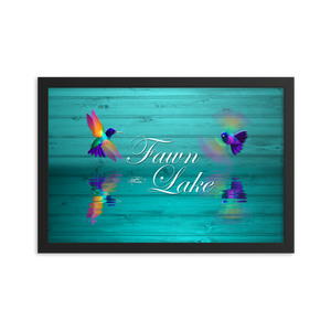 Framed Fawn Lake Hummingbirds Poster