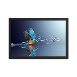 Framed Fawn Lake Bluebird Poster