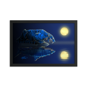 Framed Tiger/Shark Poster