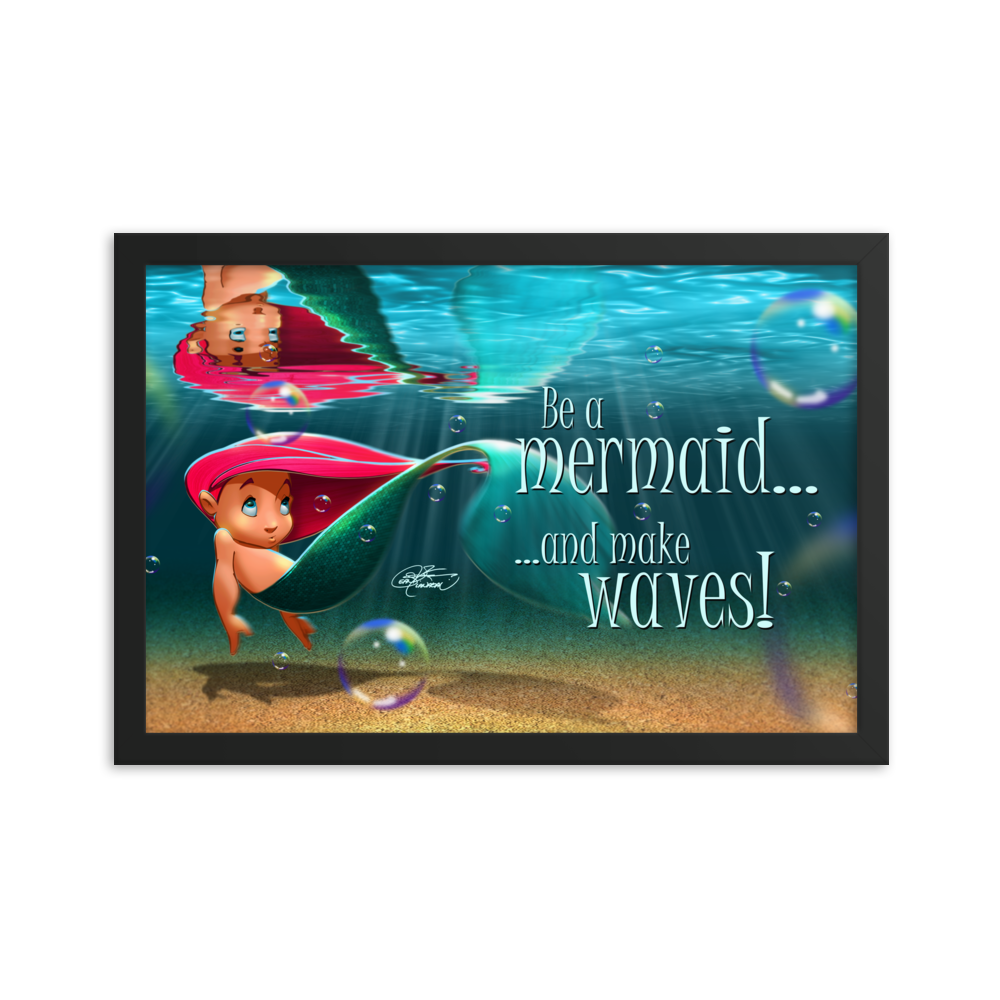Framed Mermaid Poster