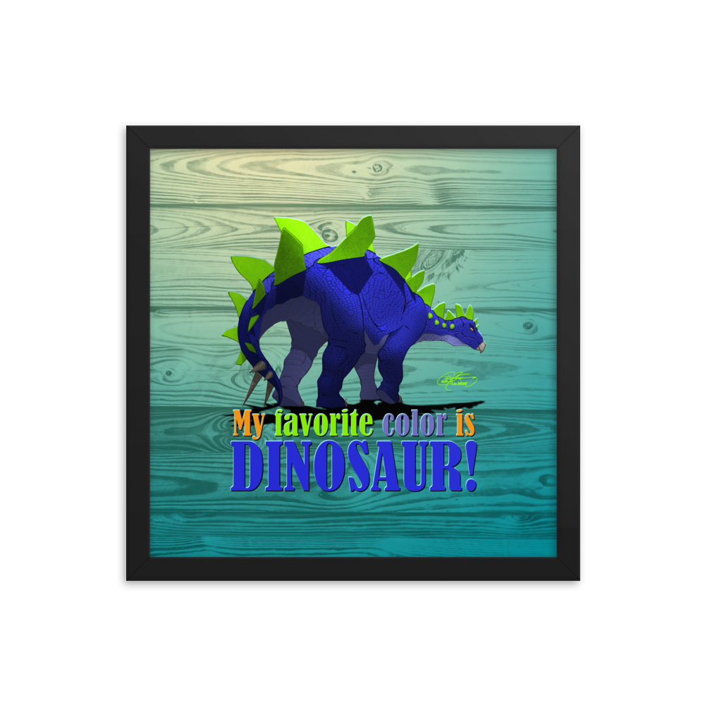Framed Stegosaurus Poster