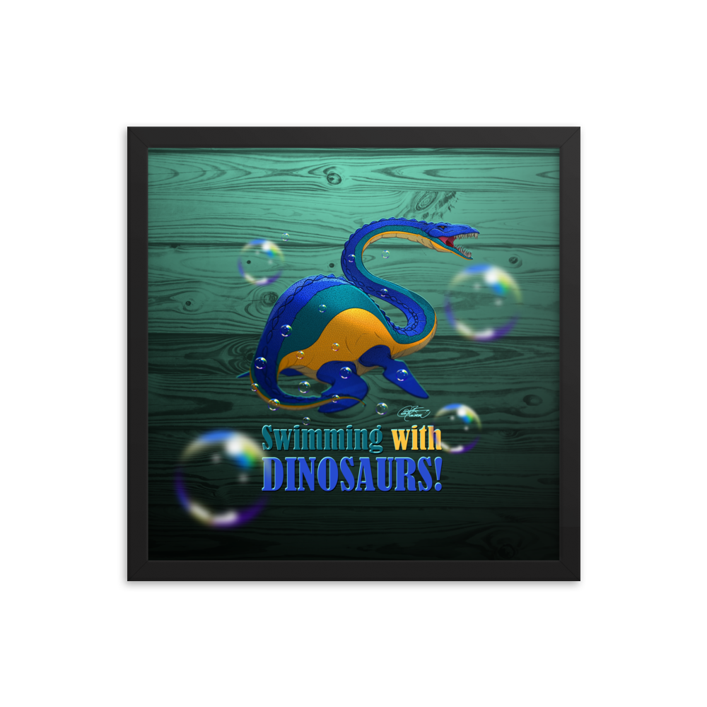 Framed Elasmosaurus Poster