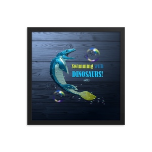 Framed Mosasaurus Poster