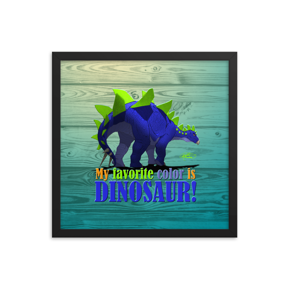 Framed Stegosaurus Poster