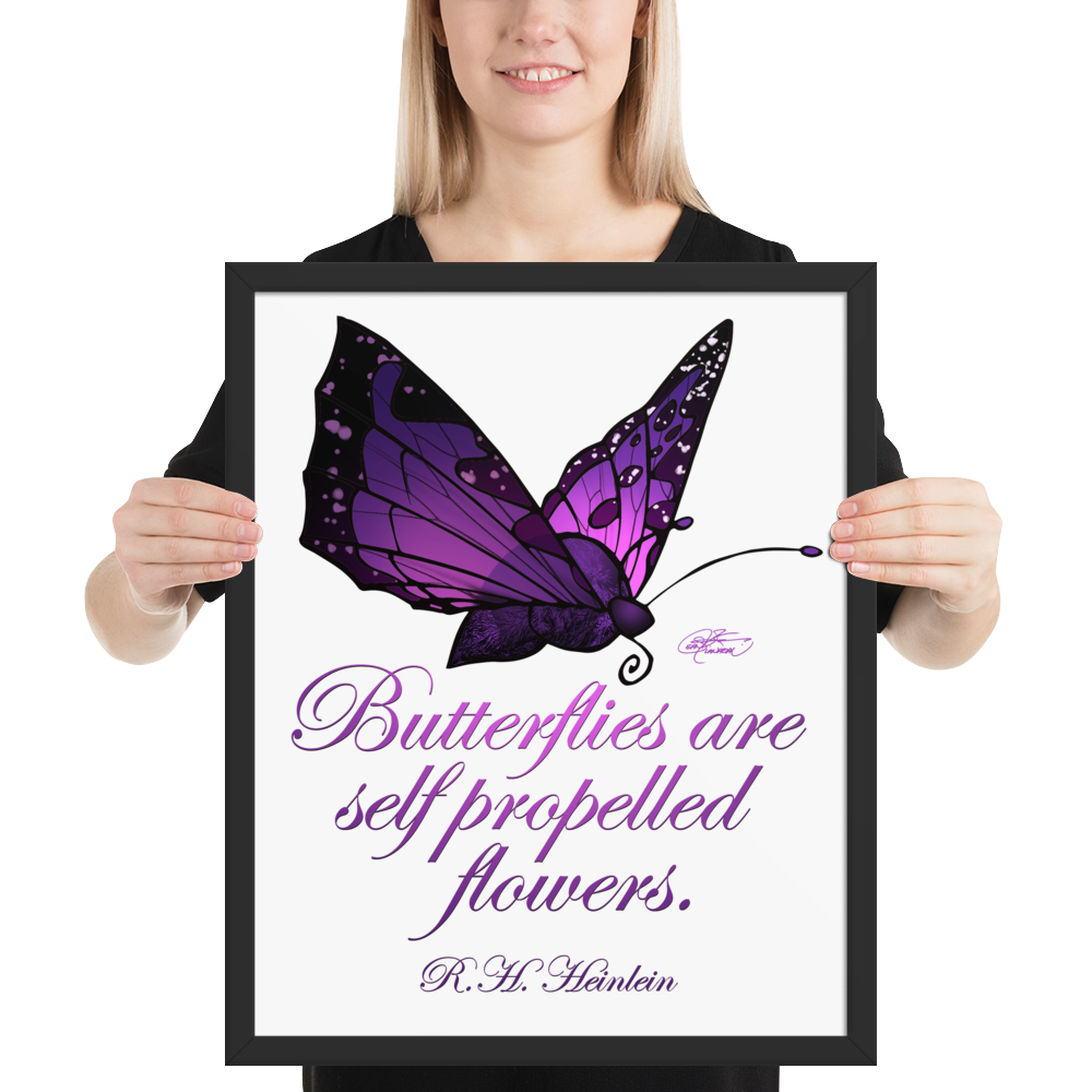 Framed Purple Butterfly Poster