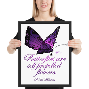 Framed Purple Butterfly Poster
