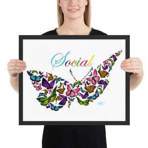 Framed Social Butterfly Poster