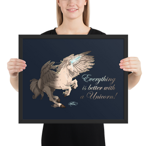 Framed Unicorn Pegasus Poster