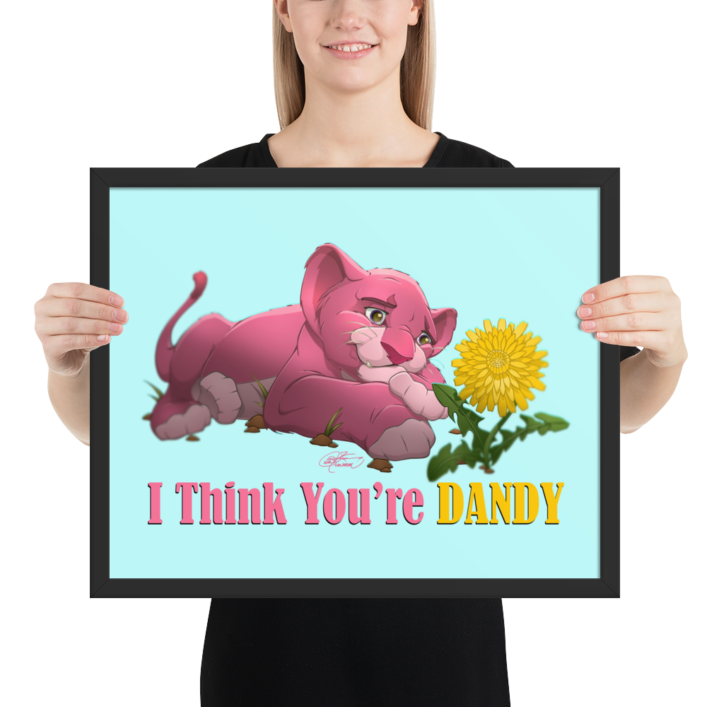 Framed Dandy Lion Poster