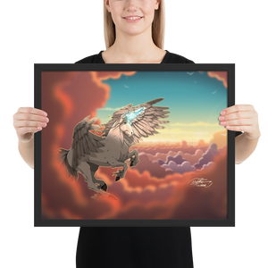 Framed Pegasus Unicorn Poster