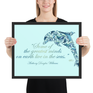 Framed Dolphin Collage Poster