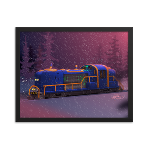 Framed Train Poster