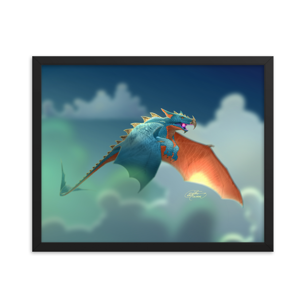 Framed Dragon Poster