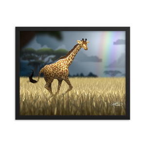 Framed Giraffe Poster